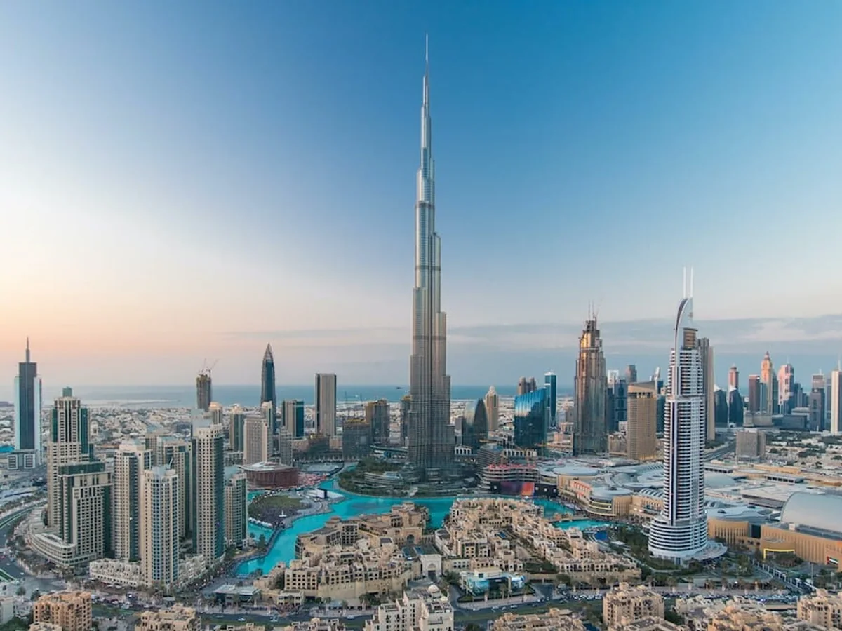 Night skyline of Downtown Dubai